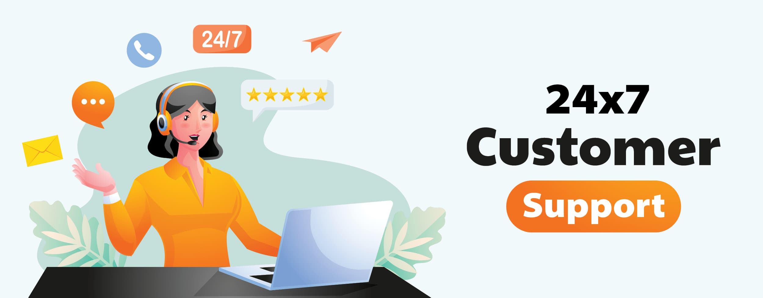 Customer Support Top Banner